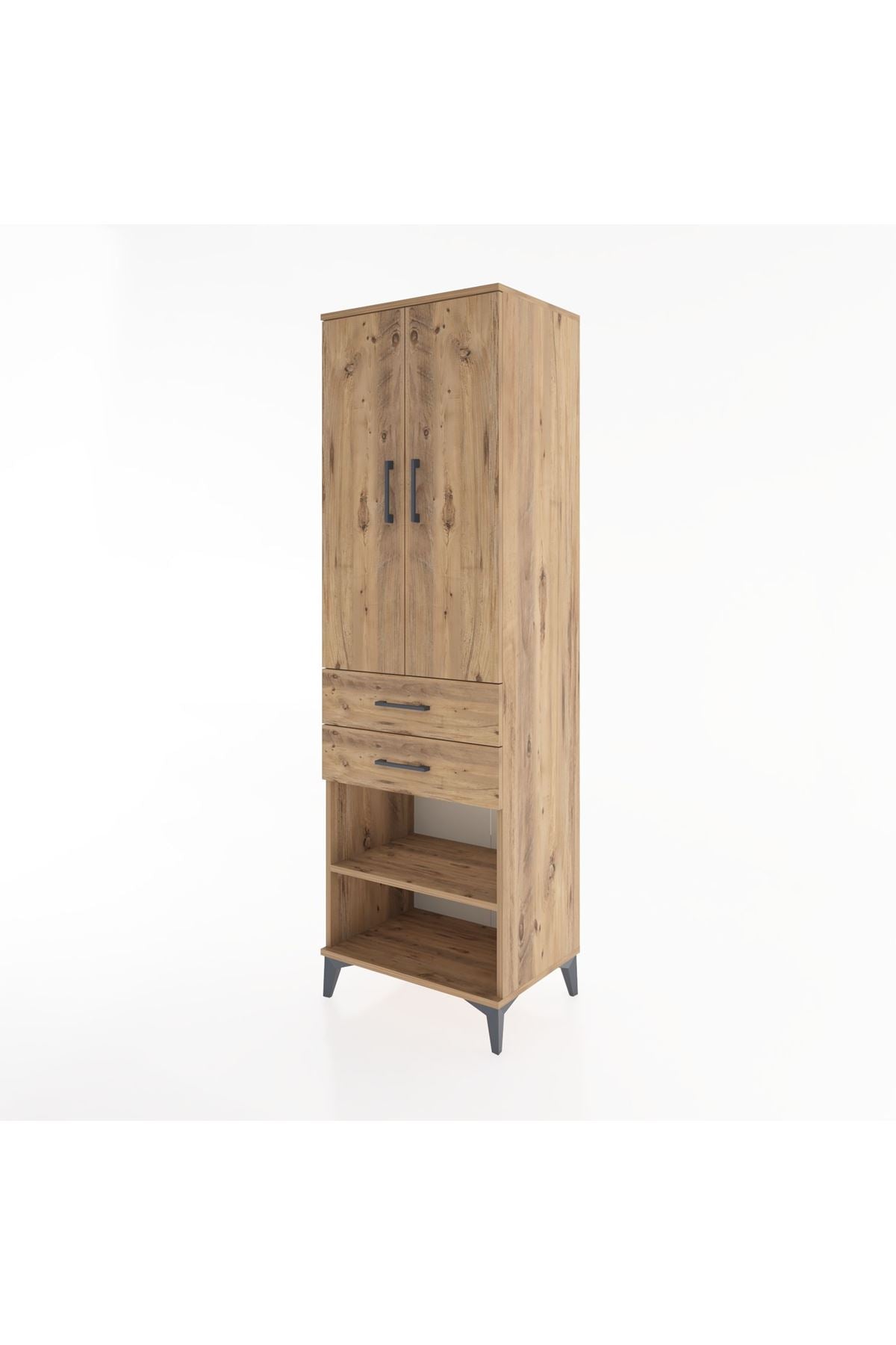 Hyperion Dolap 4 Raflı 2 Çekmeceli 2 Kapaklı 60x44x195 - S59M119V9B