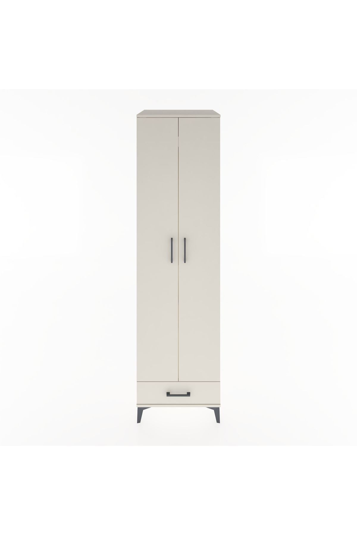 Hyperion Dolap 3 Raflı Tek Çekmeceli Tek Askılı 60x44x195 - S59M120V1B