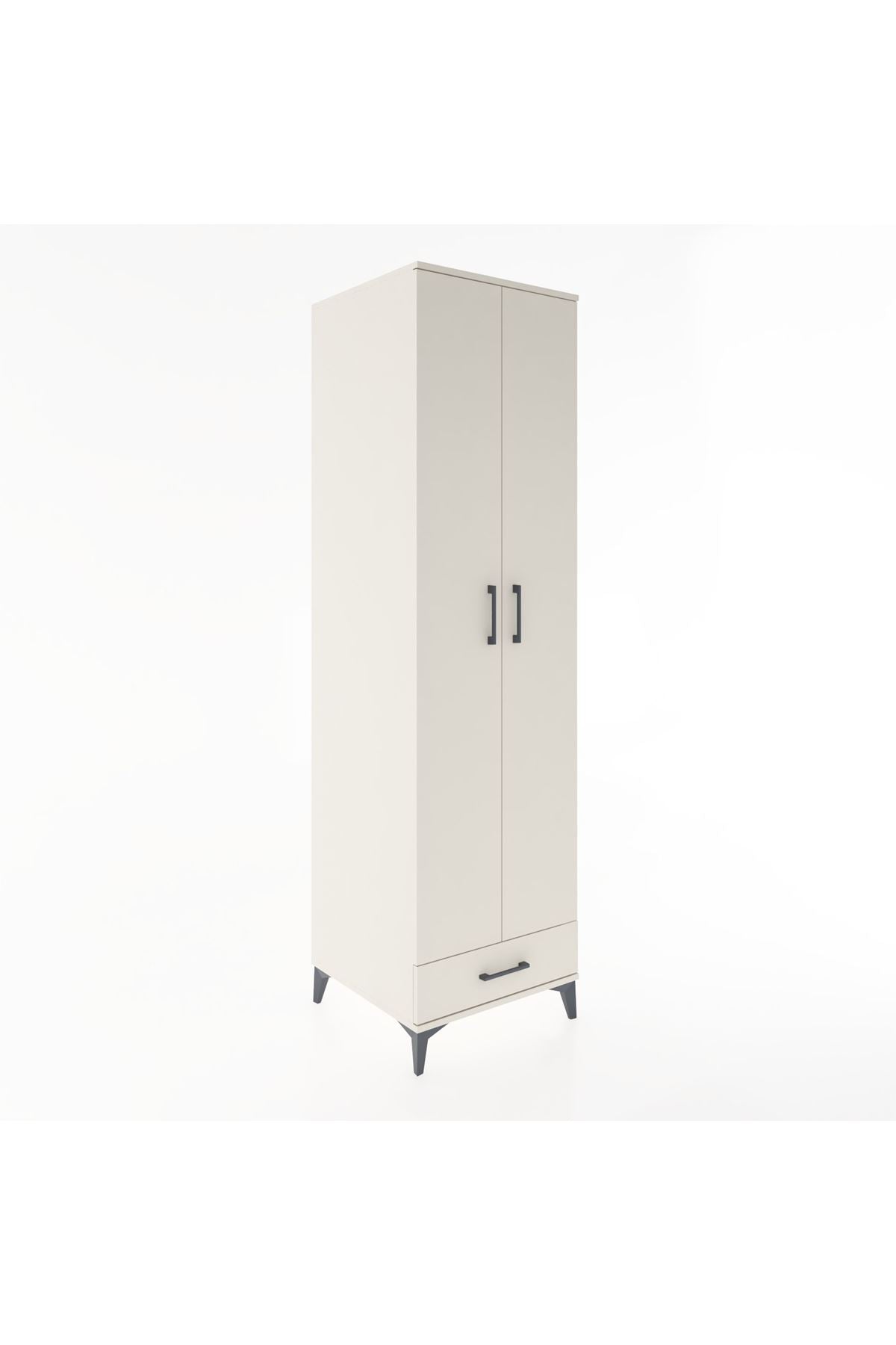 Hyperion Dolap 3 Raflı Tek Çekmeceli Tek Askılı 60x44x195 - S59M120V1B
