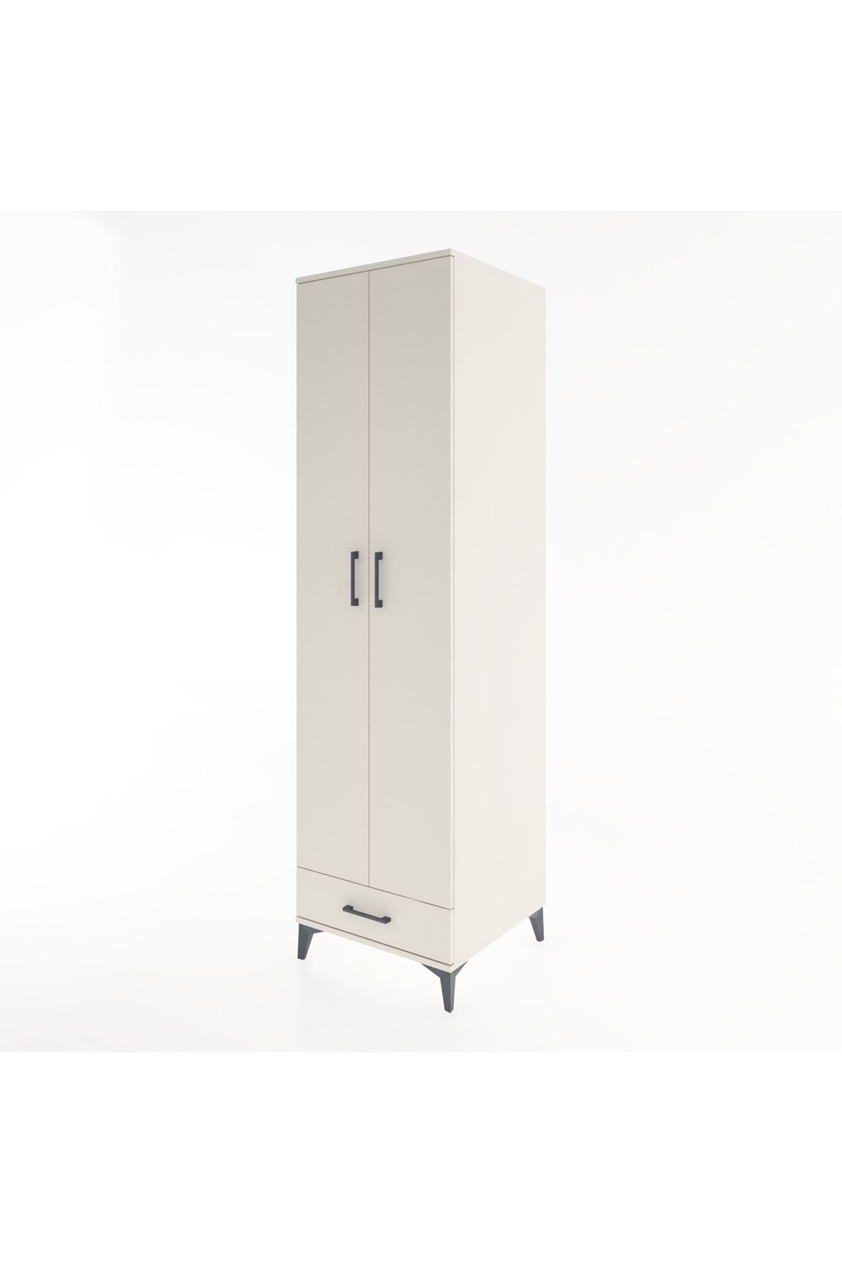 Hyperion Dolap 3 Raflı Tek Çekmeceli Tek Askılı 60x44x195 - S59M120V1B