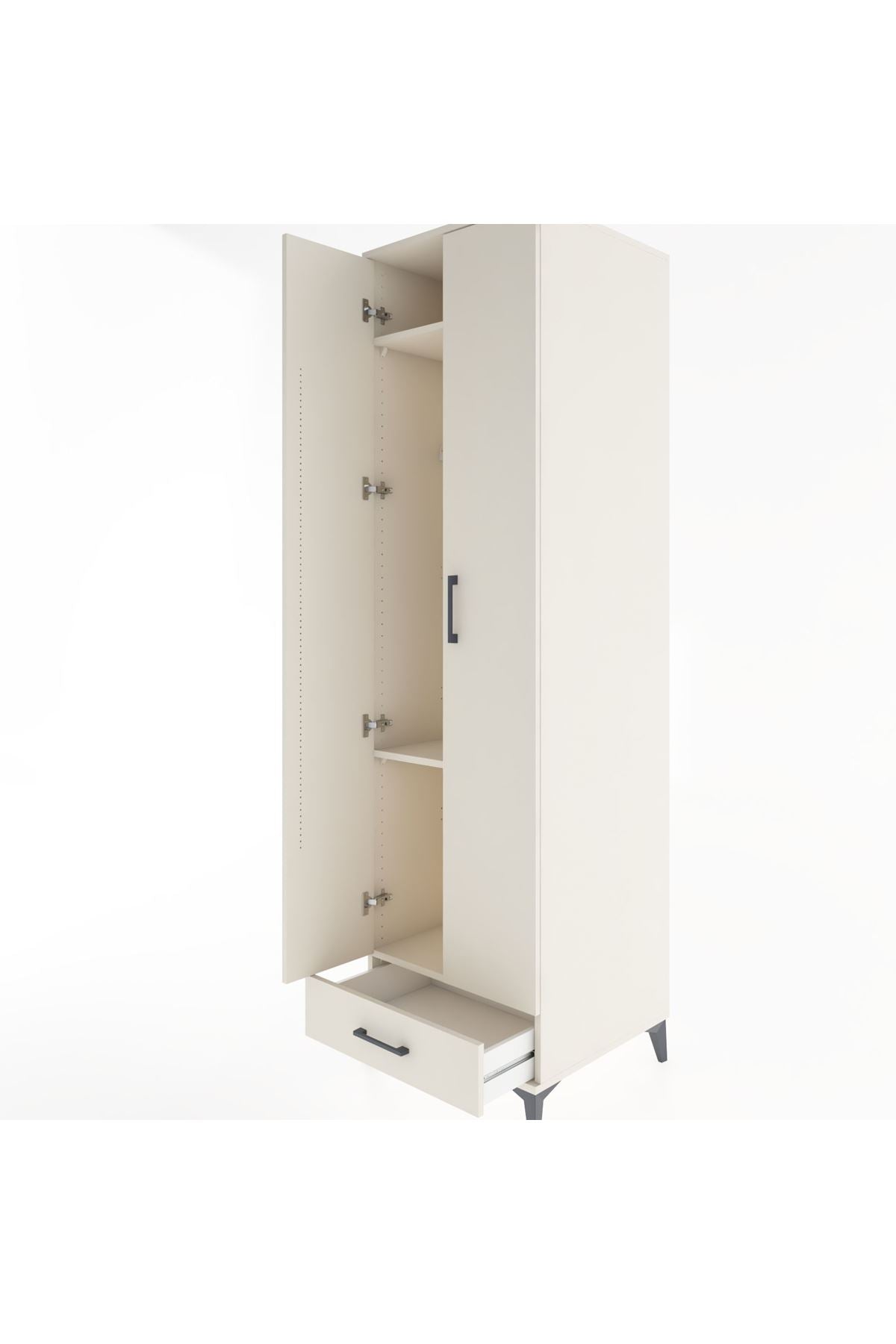 Hyperion Dolap 3 Raflı Tek Çekmeceli Tek Askılı 60x44x195 - S59M120V1B