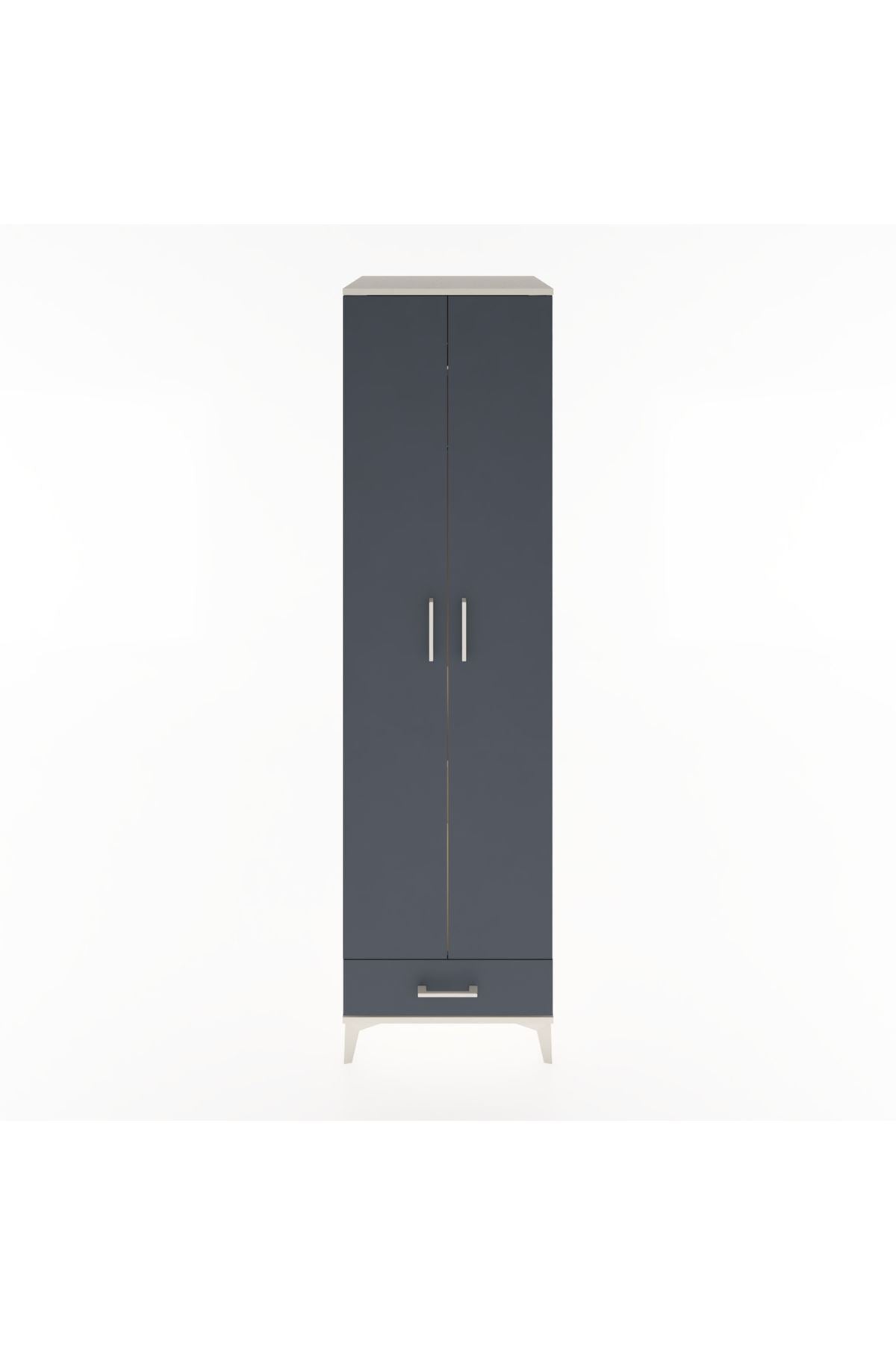 Hyperion Dolap 3 Raflı Tek Çekmeceli Tek Askılı 60x44x195 - S59M120V2B