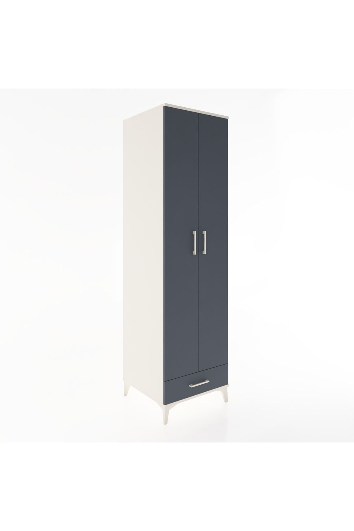 Hyperion Dolap 3 Raflı Tek Çekmeceli Tek Askılı 60x44x195 - S59M120V2B