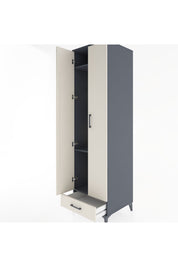 Hyperion Dolap 3 Raflı Tek Çekmeceli Tek Askılı 60x44x195 - S59M120V4B