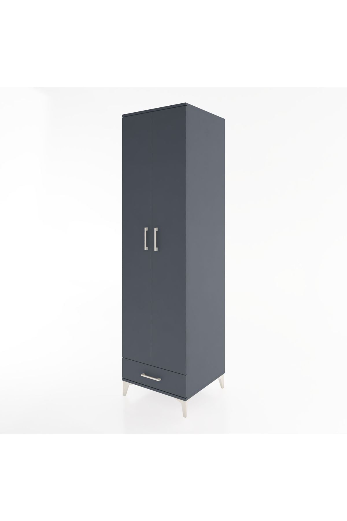 Hyperion Dolap 3 Raflı Tek Çekmeceli Tek Askılı 60x44x195 - S59M120V5B