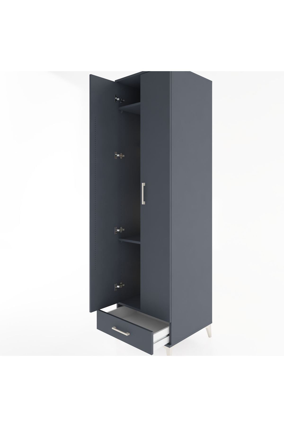 Hyperion Dolap 3 Raflı Tek Çekmeceli Tek Askılı 60x44x195 - S59M120V5B