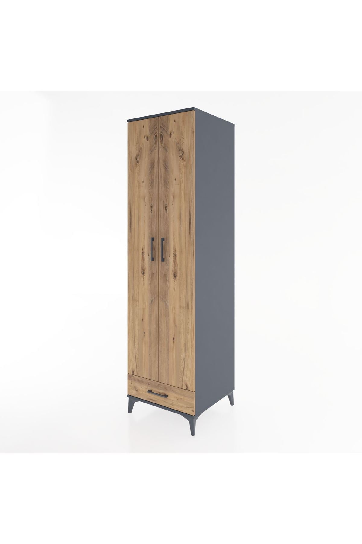 Hyperion Dolap 3 Raflı Tek Çekmeceli Tek Askılı 60x44x195 - S59M120V6B
