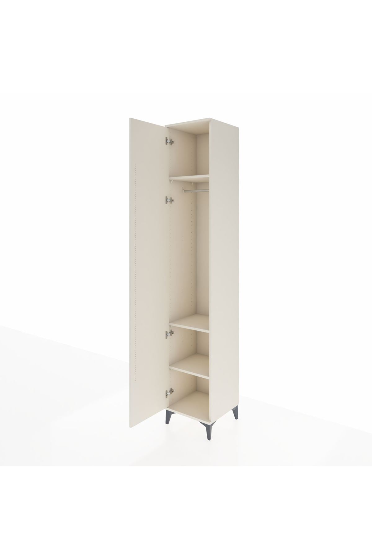 Hyperion Dolap 3 Raflı Tek Kapaklı Tek Askılı 44x44x243 - S64M001V1B