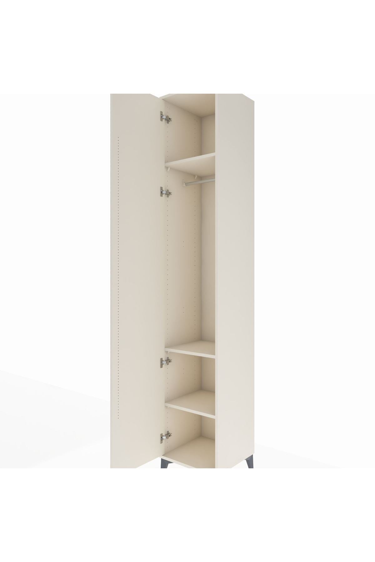 Hyperion Dolap 3 Raflı Tek Kapaklı Tek Askılı 44x44x243 - S64M001V1B