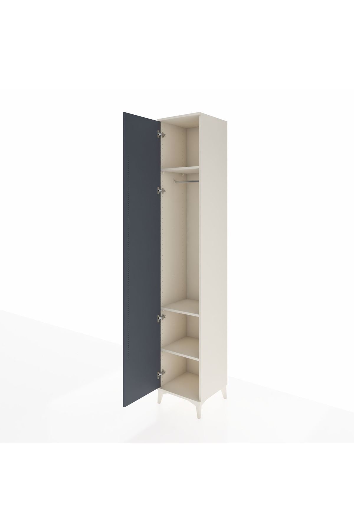 Hyperion Dolap 3 Raflı Tek Kapaklı Tek Askılı 44x44x243 - S64M001V2B