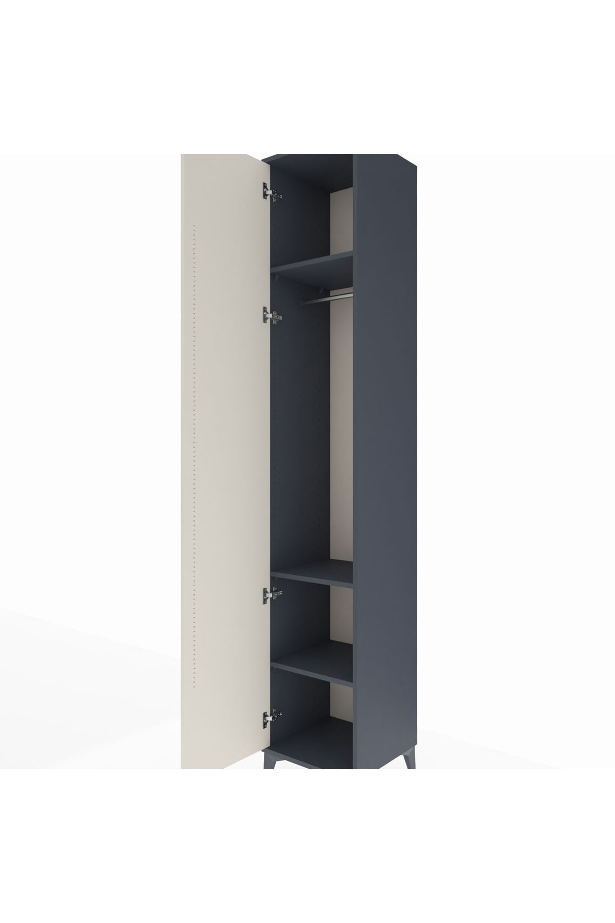 Hyperion Dolap 3 Raflı Tek Kapaklı Tek Askılı 44x44x243 - S64M001V4B
