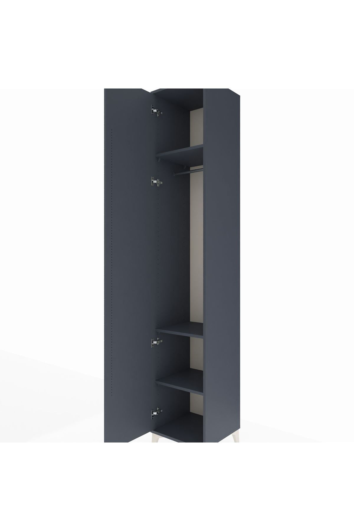 Hyperion Dolap 3 Raflı Tek Kapaklı Tek Askılı 44x44x243 - S64M001V5B