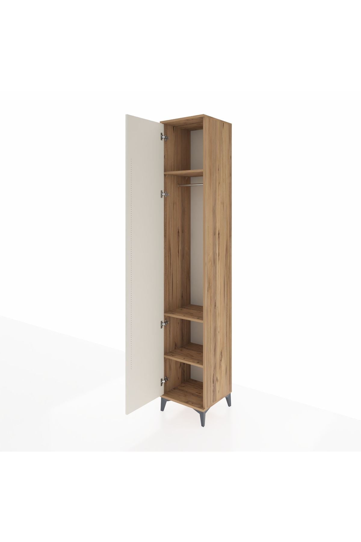 Hyperion Dolap 3 Raflı Tek Kapaklı Tek Askılı 44x44x243 - S64M001V7B