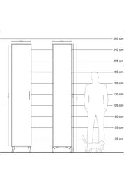 Hyperion Dolap 6 Raflı Tek Kapaklı 44x44x243 - S64M002V6B