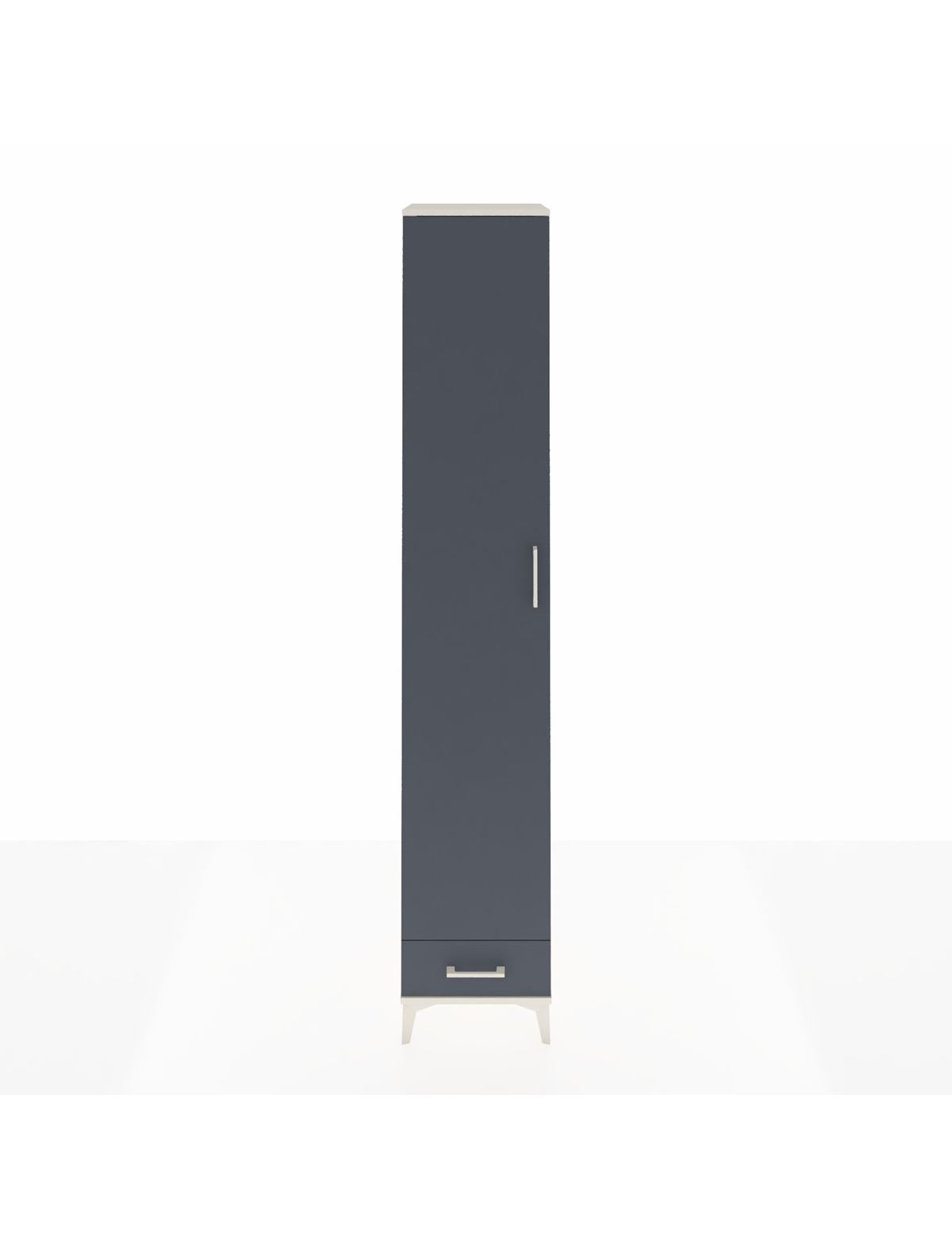 Hyperion Dolap 3 Raflı Tek Çekmeceli Tek Askılı 44x44x243 - S64M003V2B