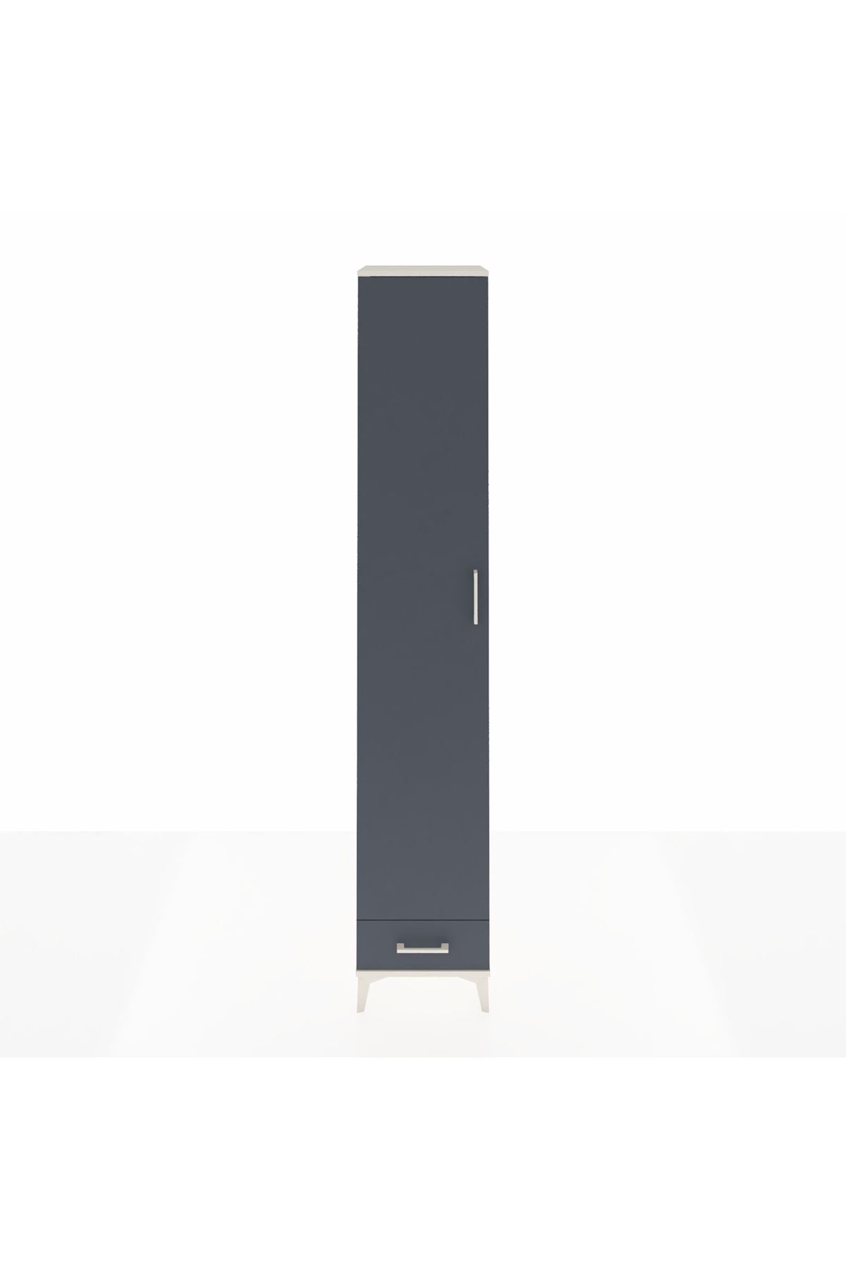 Hyperion Dolap 3 Raflı Tek Çekmeceli Tek Askılı 44x44x243 - S64M003V2B