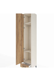 Hyperion Dolap 3 Raflı Tek Çekmeceli Tek Askılı 44x44x243 - S64M003V3B