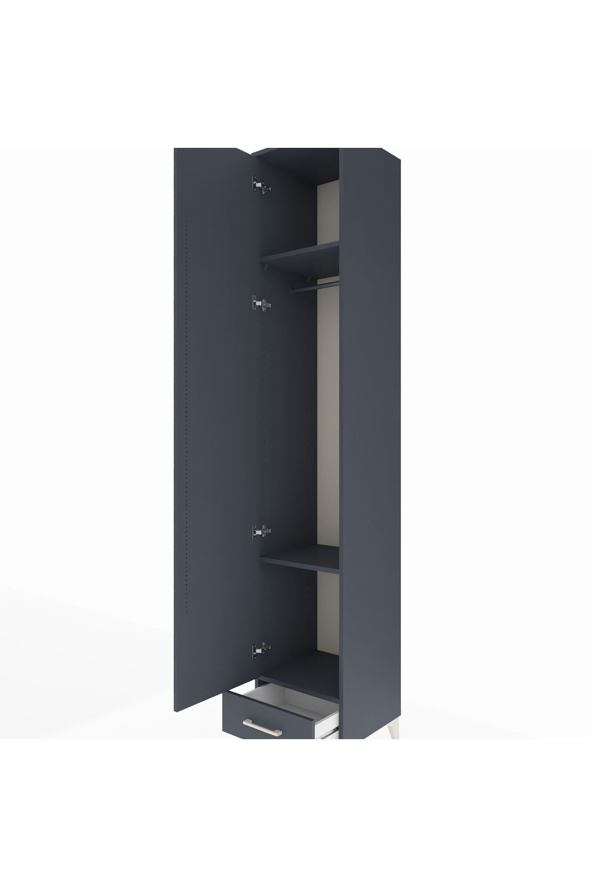 Hyperion Dolap 3 Raflı Tek Çekmeceli Tek Askılı 44x44x243 - S64M003V5B