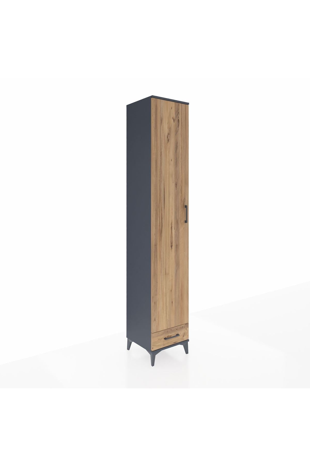 Hyperion Dolap 3 Raflı Tek Çekmeceli Tek Askılı 44x44x243 - S64M003V6B