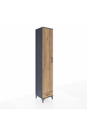 Hyperion Dolap 3 Raflı Tek Çekmeceli Tek Askılı 44x44x243 - S64M003V6B