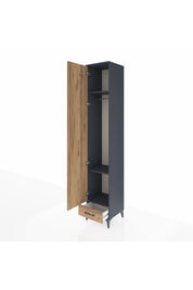 Hyperion Dolap 3 Raflı Tek Çekmeceli Tek Askılı 44x44x243 - S64M003V6B