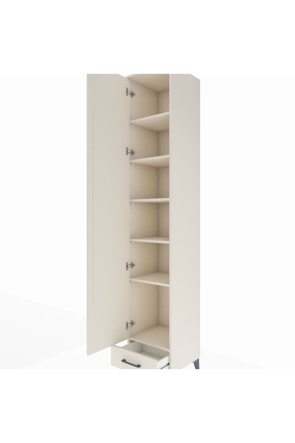 Hyperion Dolap 6 Raflı Tek Çekmeceli Tek Kapaklı 44x44x243 - S64M004V1B