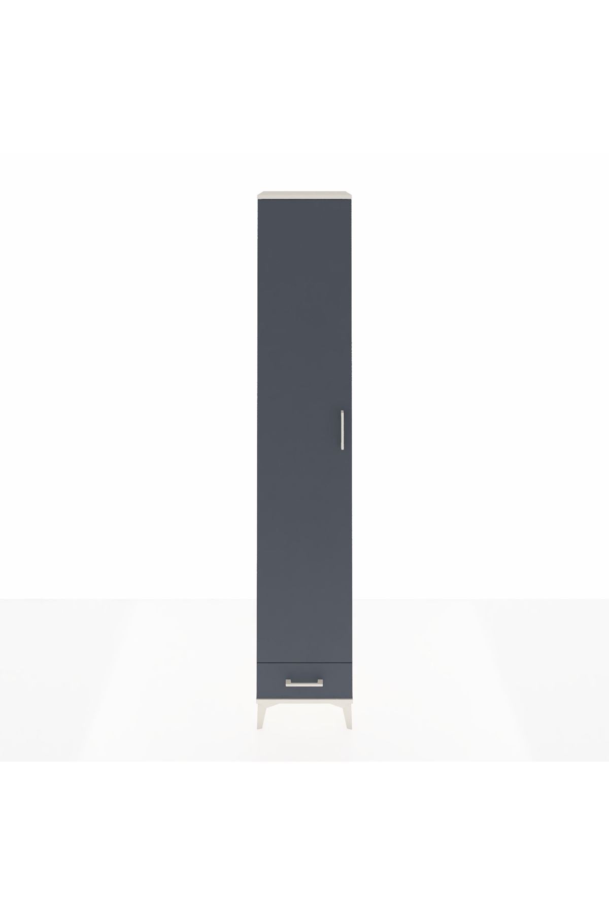 Hyperion Dolap 6 Raflı Tek Çekmeceli Tek Kapaklı 44x44x243 - S64M004V2B