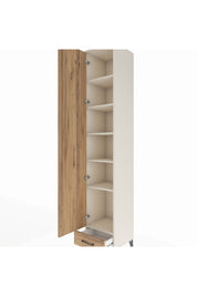 Hyperion Dolap 6 Raflı Tek Çekmeceli Tek Kapaklı 44x44x243 - S64M004V3B