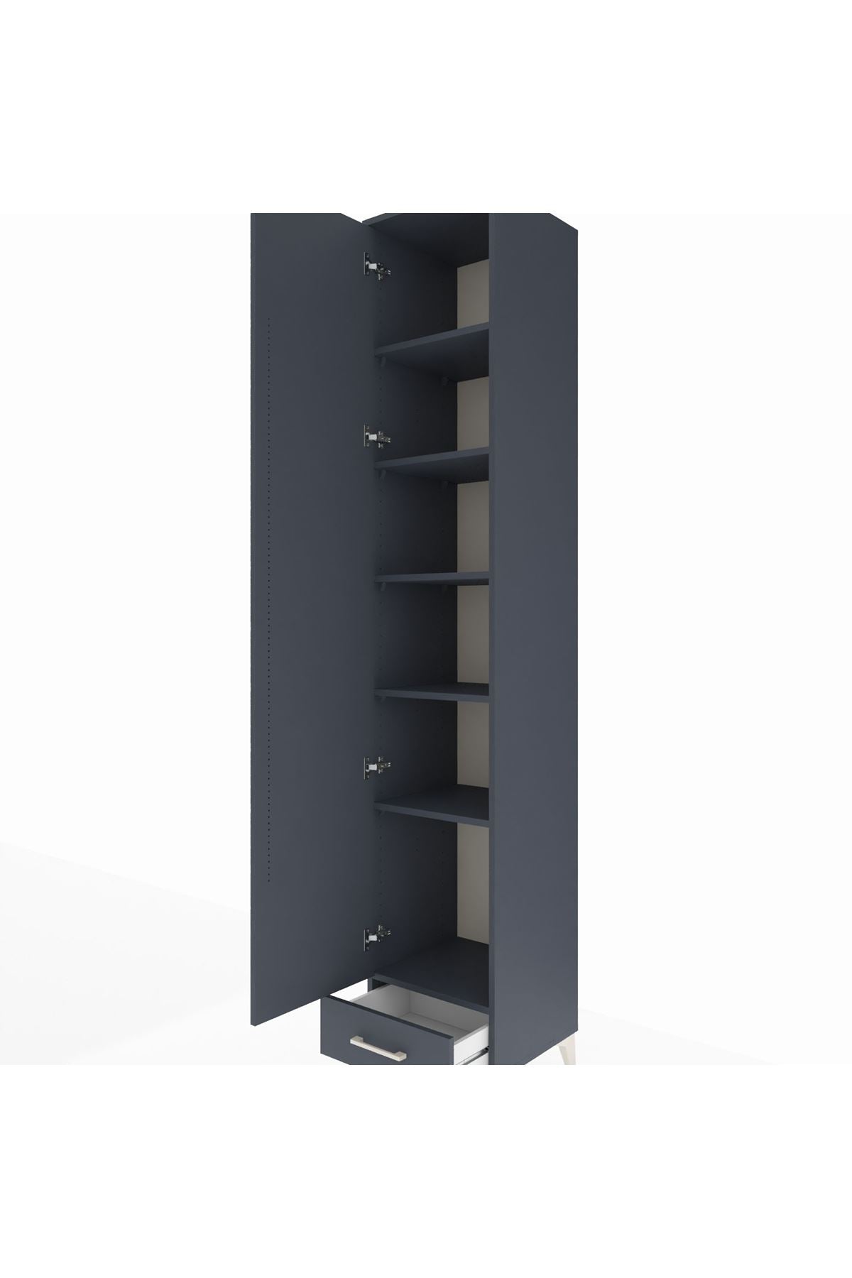 Hyperion Dolap 6 Raflı Tek Çekmeceli Tek Kapaklı 44x44x243 - S64M004V5B