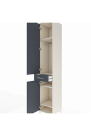 Hyperion Dolap 4 Raflı Tek Çekmeceli Tek Askılı 44x44x243 - S64M005V2B