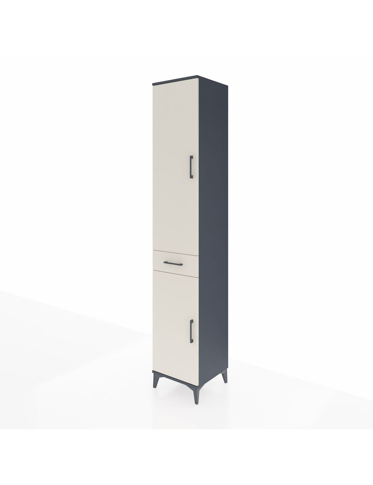 Hyperion Dolap 4 Raflı Tek Çekmeceli Tek Askılı 44x44x243 - S64M005V4B