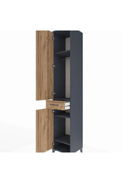 Hyperion Dolap 4 Raflı Tek Çekmeceli Tek Askılı 44x44x243 - S64M005V6B