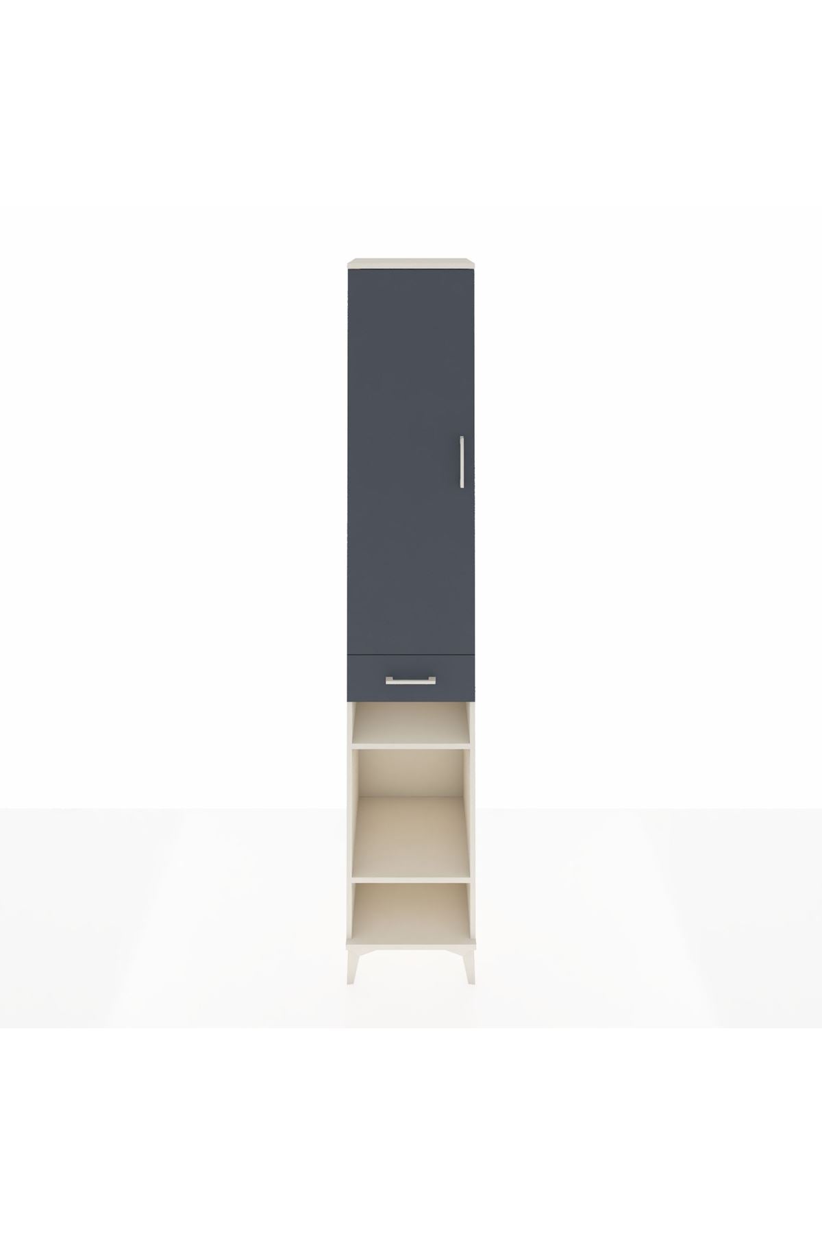 Hyperion Dolap 4 Raflı Tek Çekmeceli Tek Askılı 44x44x243 - S64M006V2B