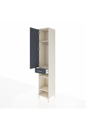 Hyperion Dolap 4 Raflı Tek Çekmeceli Tek Askılı 44x44x243 - S64M006V2B