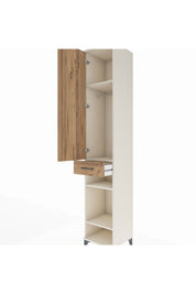 Hyperion Dolap 4 Raflı Tek Çekmeceli Tek Askılı 44x44x243 - S64M006V3B