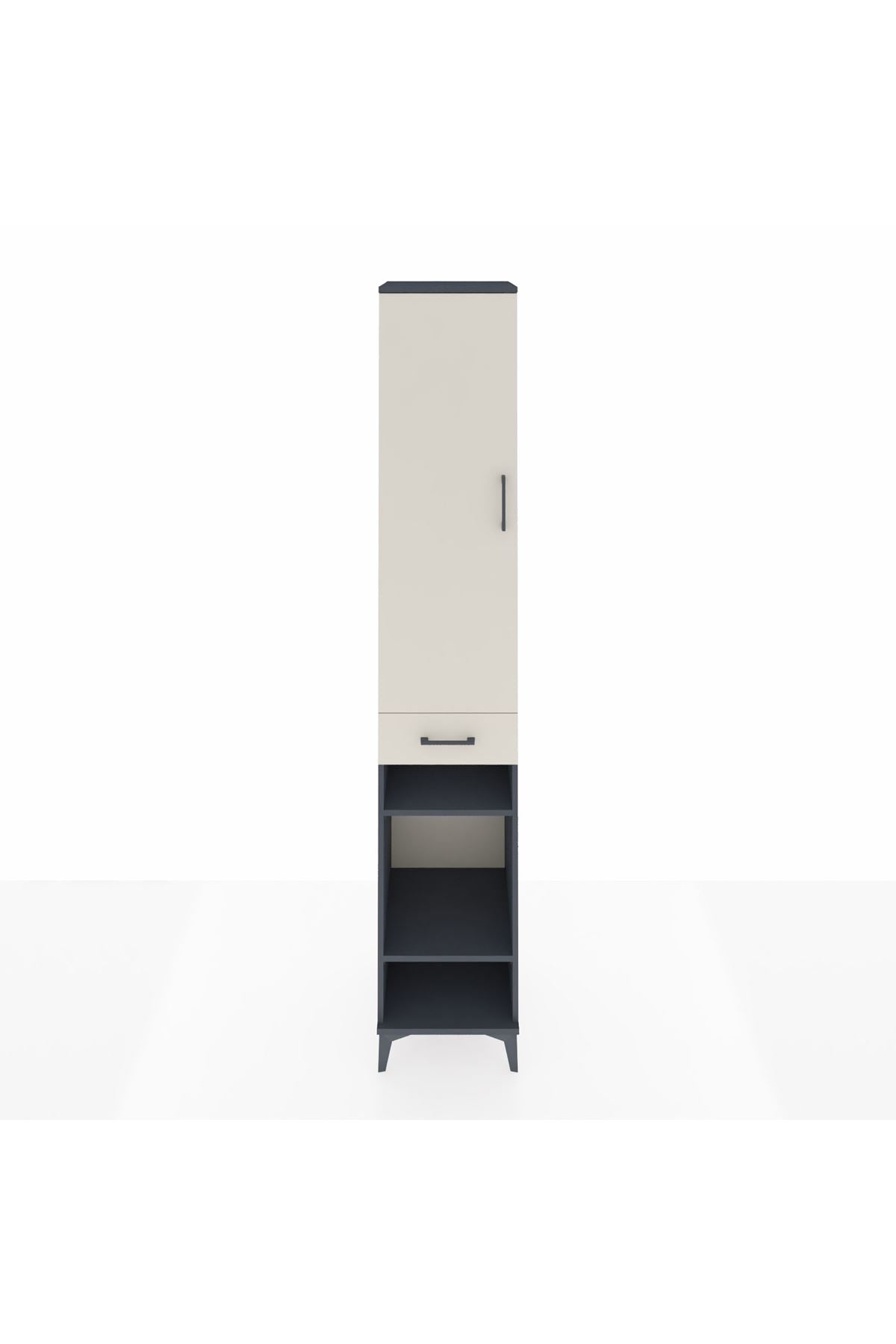Hyperion Dolap 4 Raflı Tek Çekmeceli Tek Askılı 44x44x243 - S64M006V4B