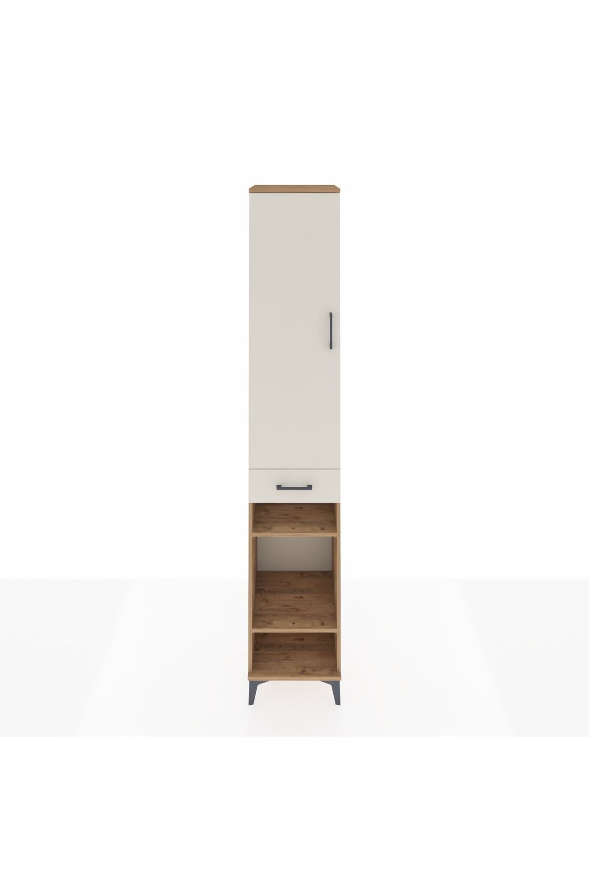 Hyperion Dolap 4 Raflı Tek Çekmeceli Tek Askılı 44x44x243 - S64M006V7B
