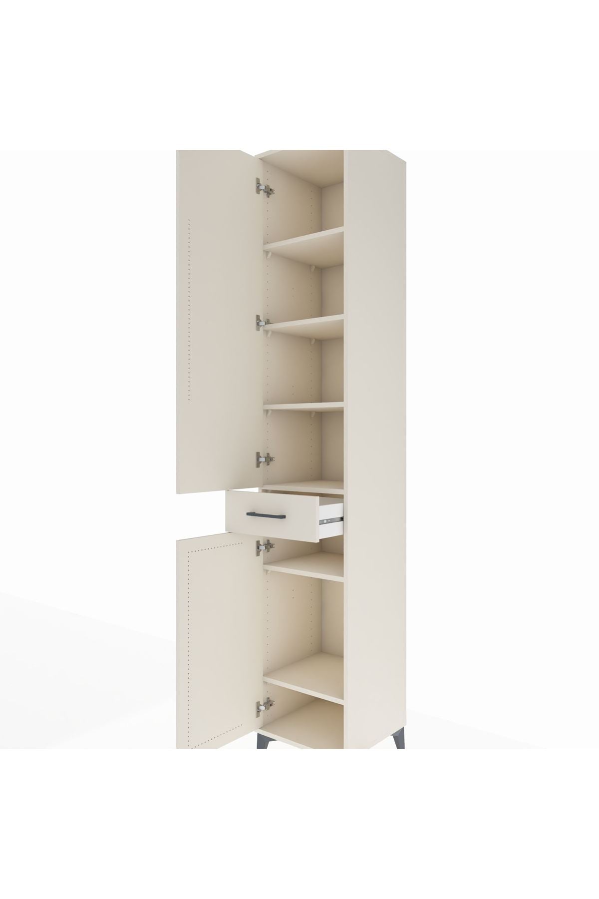 Hyperion Dolap 6 Raflı Tek Çekmeceli 2 Kapaklı 44x44x243 - S64M007V1B