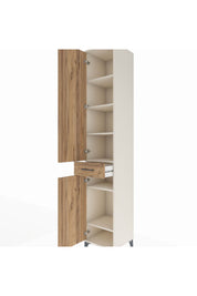 Hyperion Dolap 6 Raflı Tek Çekmeceli 2 Kapaklı 44x44x243 - S64M007V3B