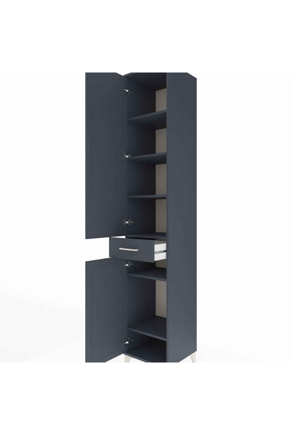 Hyperion Dolap 6 Raflı Tek Çekmeceli 2 Kapaklı 44x44x243 - S64M007V5B