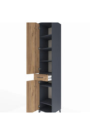 Hyperion Dolap 6 Raflı Tek Çekmeceli 2 Kapaklı 44x44x243 - S64M007V6B