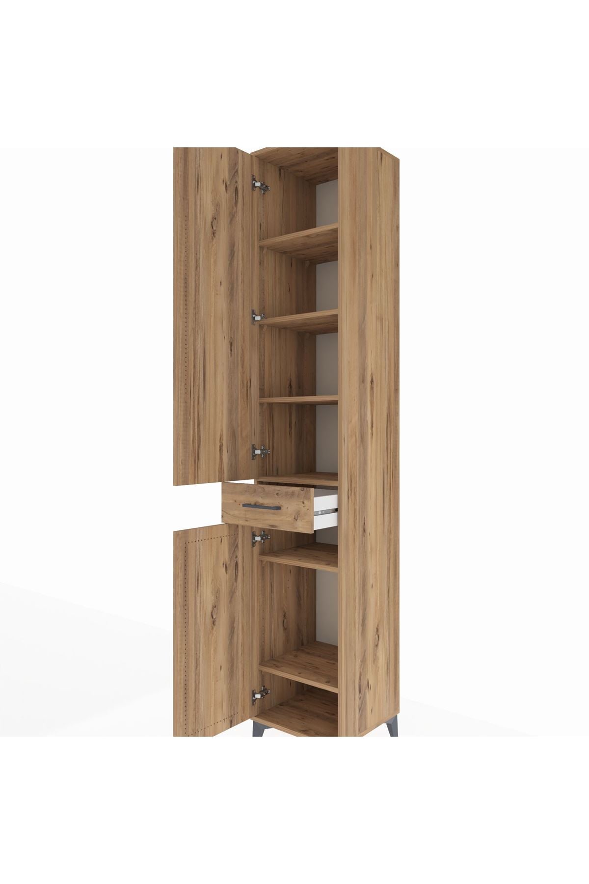 Hyperion Dolap 6 Raflı Tek Çekmeceli 2 Kapaklı 44x44x243 - S64M007V9B