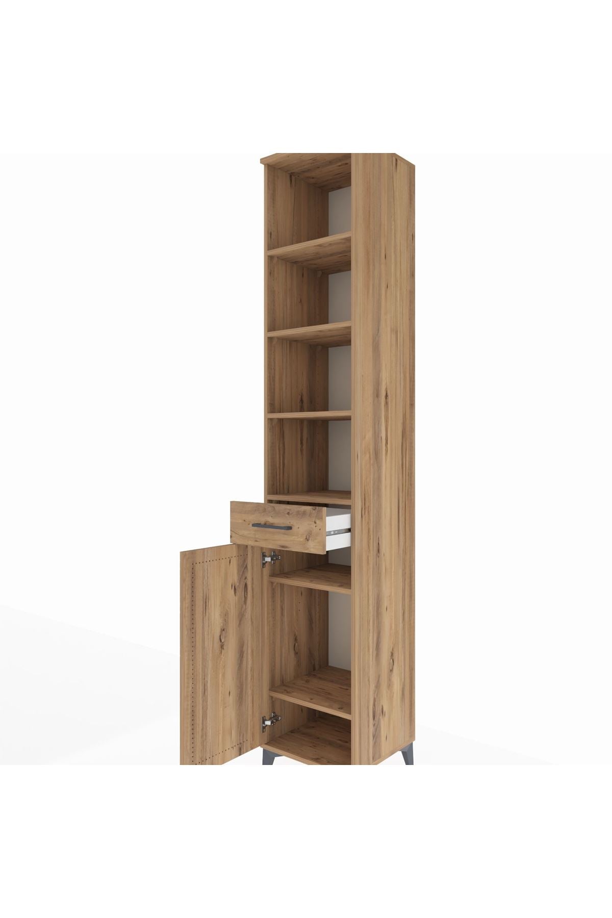 Hyperion Dolap 6 Raflı Tek Çekmeceli Tek Kapaklı 44x44x243 - S64M008V9B