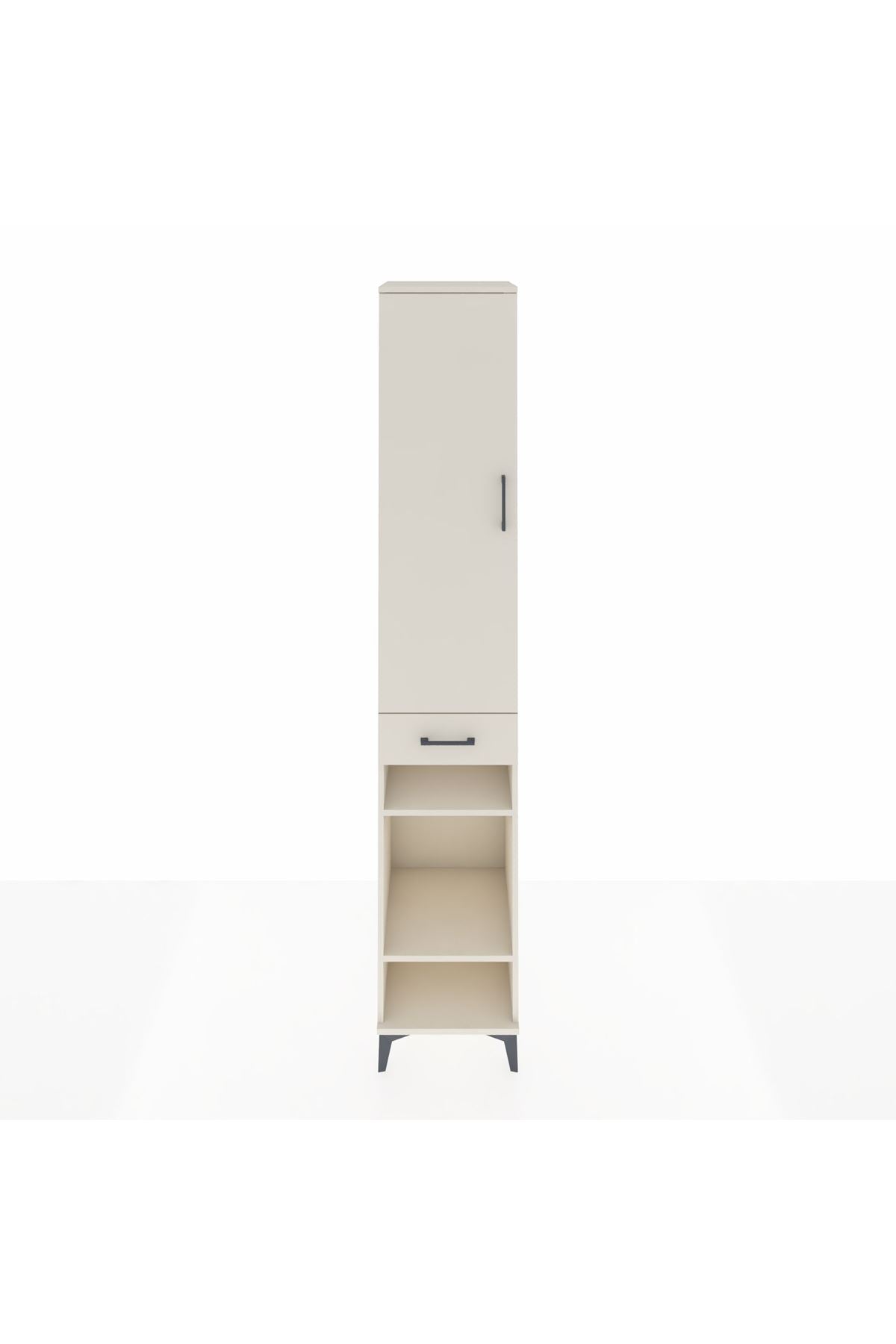 Hyperion Dolap 6 Raflı Tek Çekmeceli Tek Kapaklı 44x44x243 - S64M009V1B