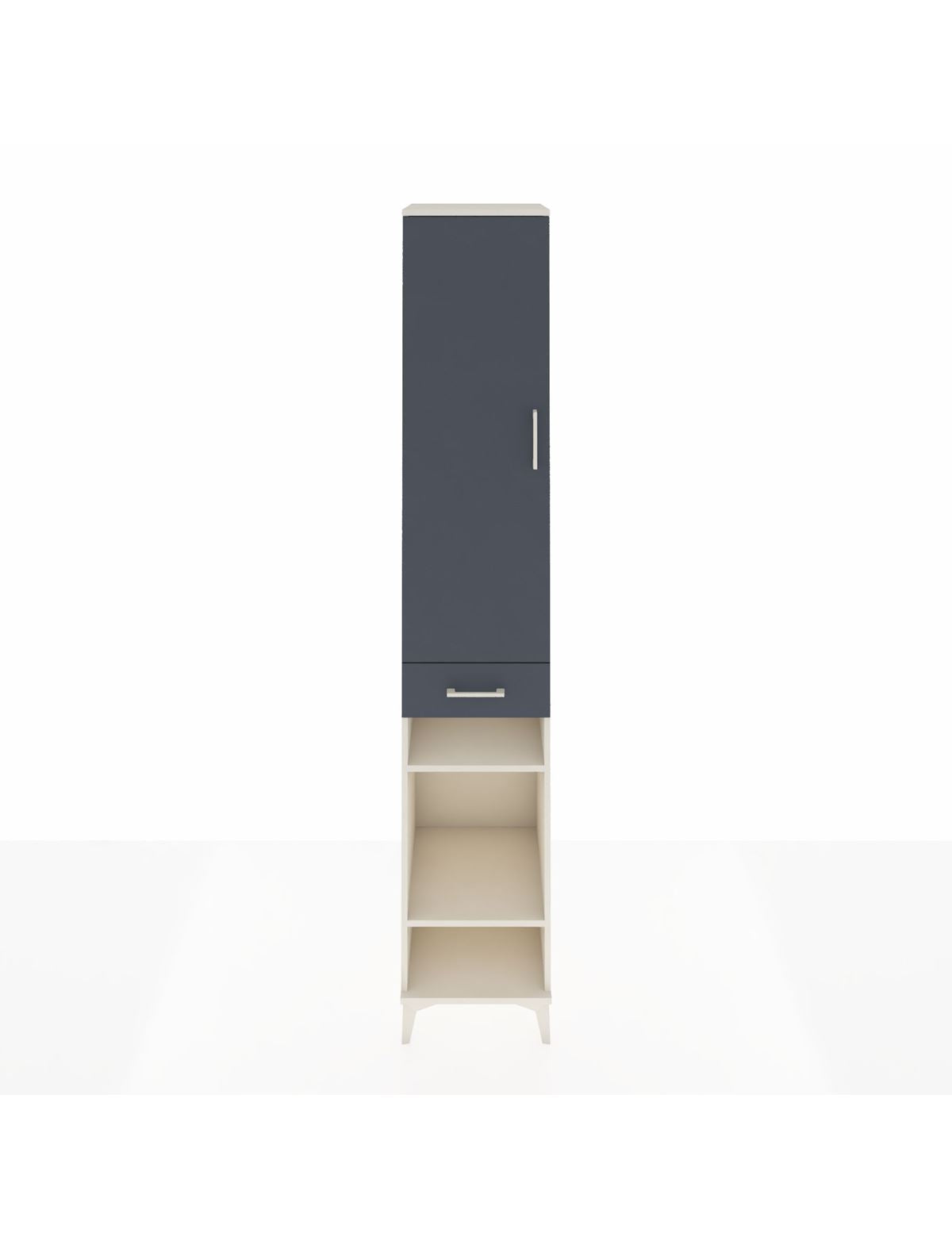 Hyperion Dolap 6 Raflı Tek Çekmeceli Tek Kapaklı 44x44x243 - S64M009V2B
