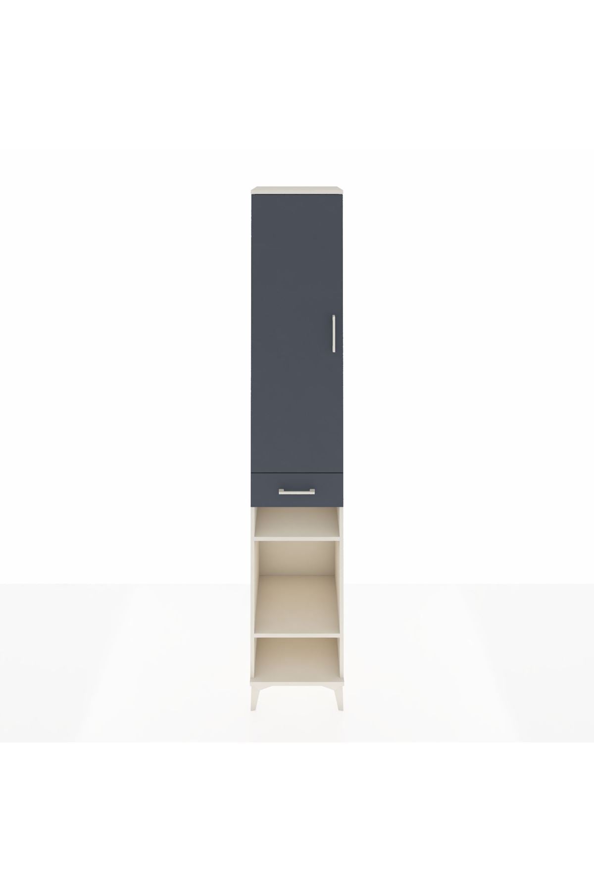 Hyperion Dolap 6 Raflı Tek Çekmeceli Tek Kapaklı 44x44x243 - S64M009V2B