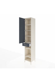 Hyperion Dolap 6 Raflı Tek Çekmeceli Tek Kapaklı 44x44x243 - S64M009V2B