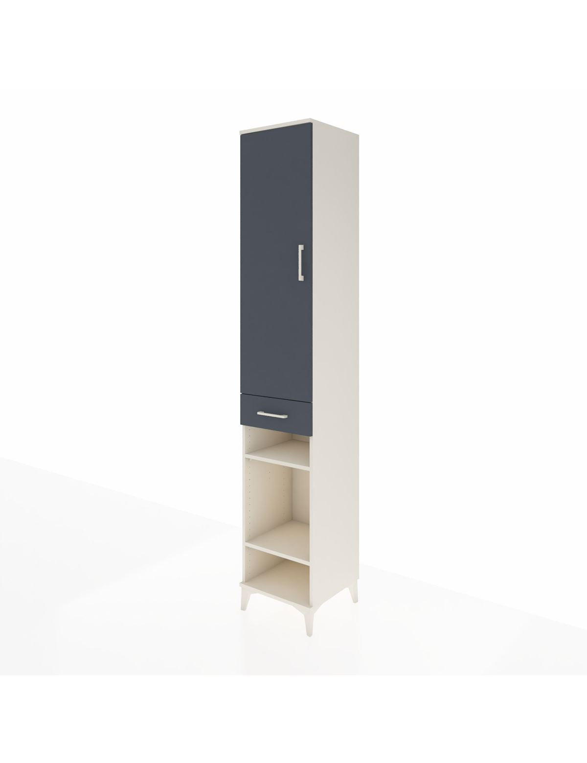 Hyperion Dolap 6 Raflı Tek Çekmeceli Tek Kapaklı 44x44x243 - S64M009V2B