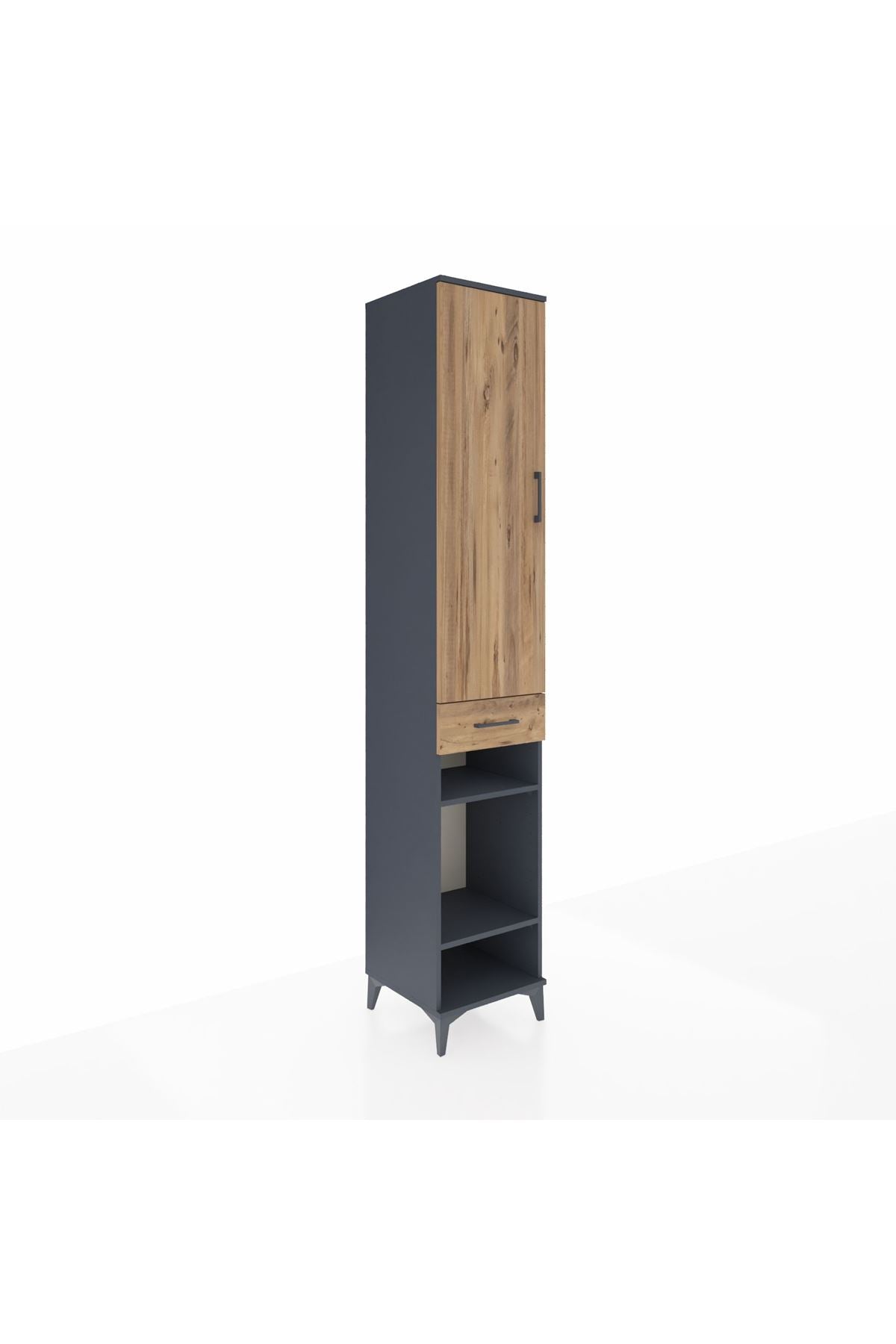 Hyperion Dolap 6 Raflı Tek Çekmeceli Tek Kapaklı 44x44x243 - S64M009V6B