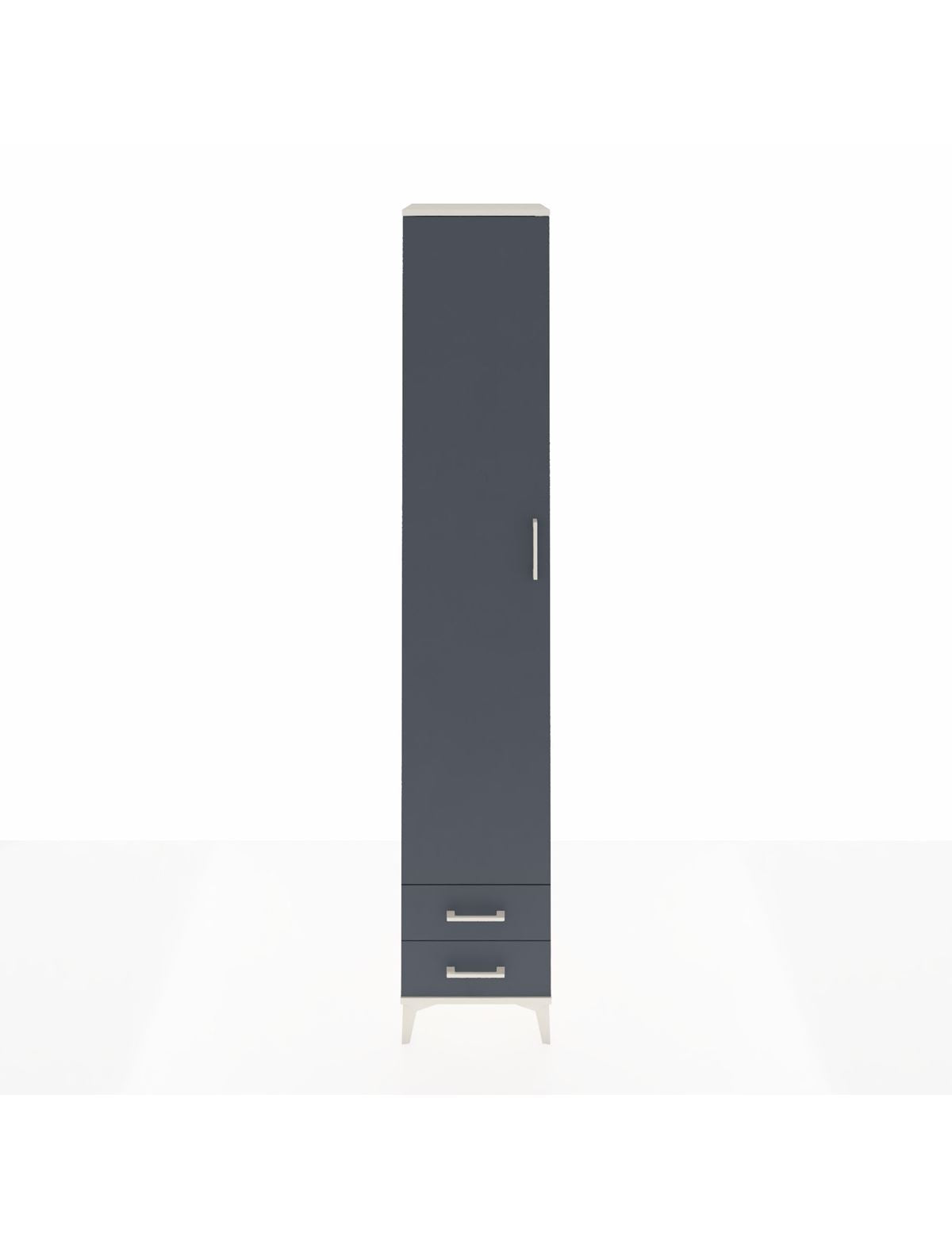 Hyperion Dolap 4 Raflı 2 Çekmeceli Tek Askılı 44x44x243 - S64M010V2B